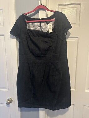 Lane Bryant Dark Denim Sheath Dress Mini Dress NWT